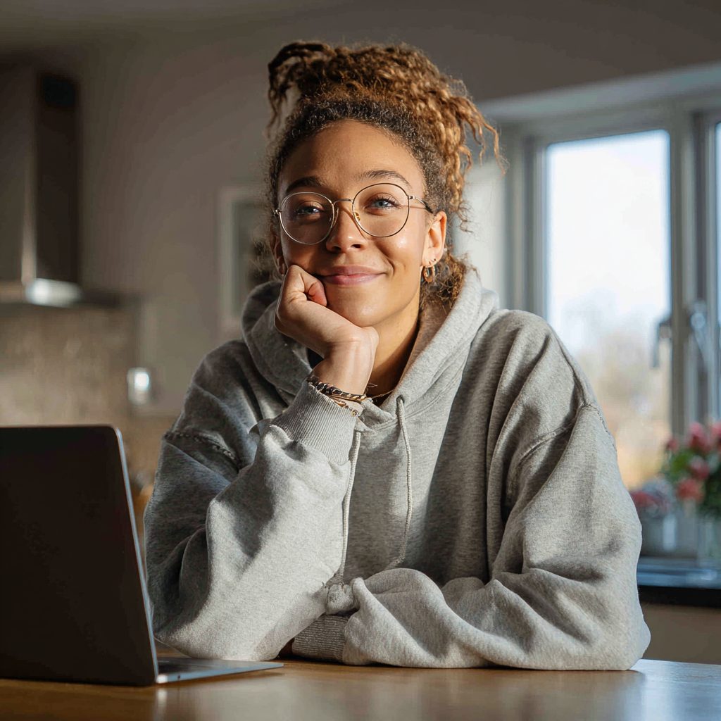 Young adult checking loan eligibility online with PaydayUK