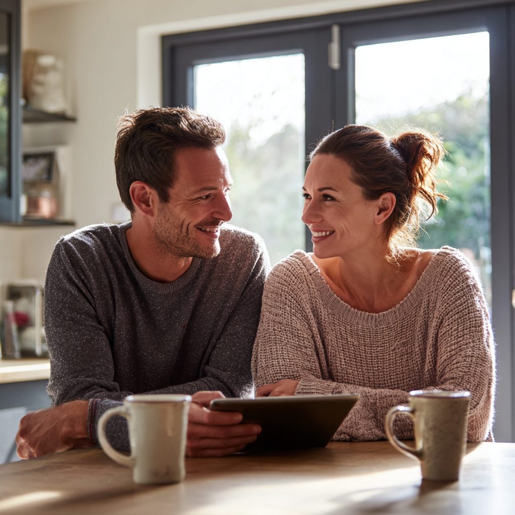 Happy couple after securing £900 loan approval from PaydayUK